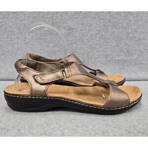 Clarks Leisa Foliage T Strap Sandals Size 9